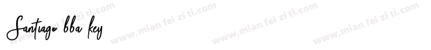 Santiago bba key字体转换